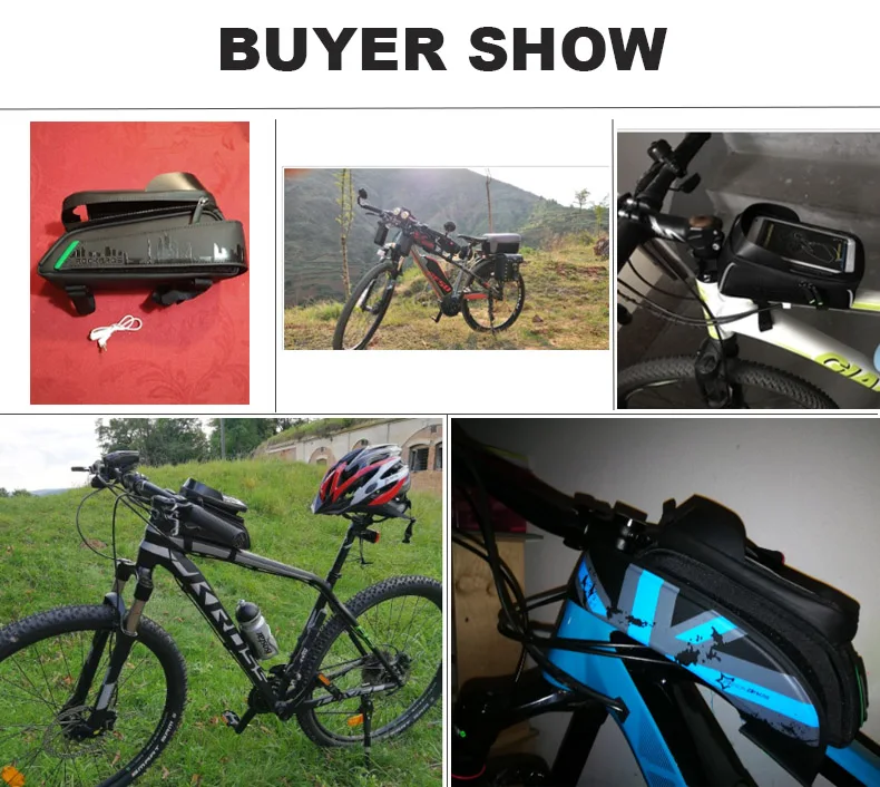 Cheap ROCKBROS Bike Bag Front Phone Bicycle Bag For Bicycle Tube Waterproof Touch Screen Saddle Package For 5.8 /6 Bike Accessories 0