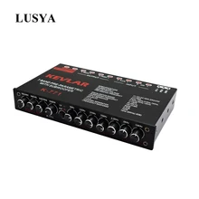 Lusya-ECUALIZADOR de 7 segmentos para coche, amplificador de ajuste EQ, DC 12V, D3-008
