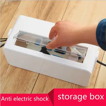 

Cable Storage Box Organizer Power Strip Wire Case Anti Dust Charger Socket Network Line Storage Bin Charger Wire Management