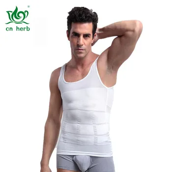 

Cn Herb Hanerdun Mens Slimming Body Shaper Vests Shirt Abs Abdomen Slim Free Shipping