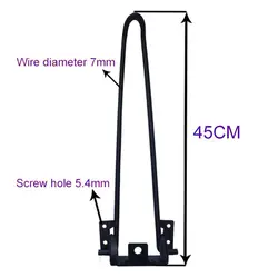 Складные шпильки ножки X4 тяжелые металлические черные для ремонта мебели аксессуары столешница/компьютерный стол ноги высота 45 см