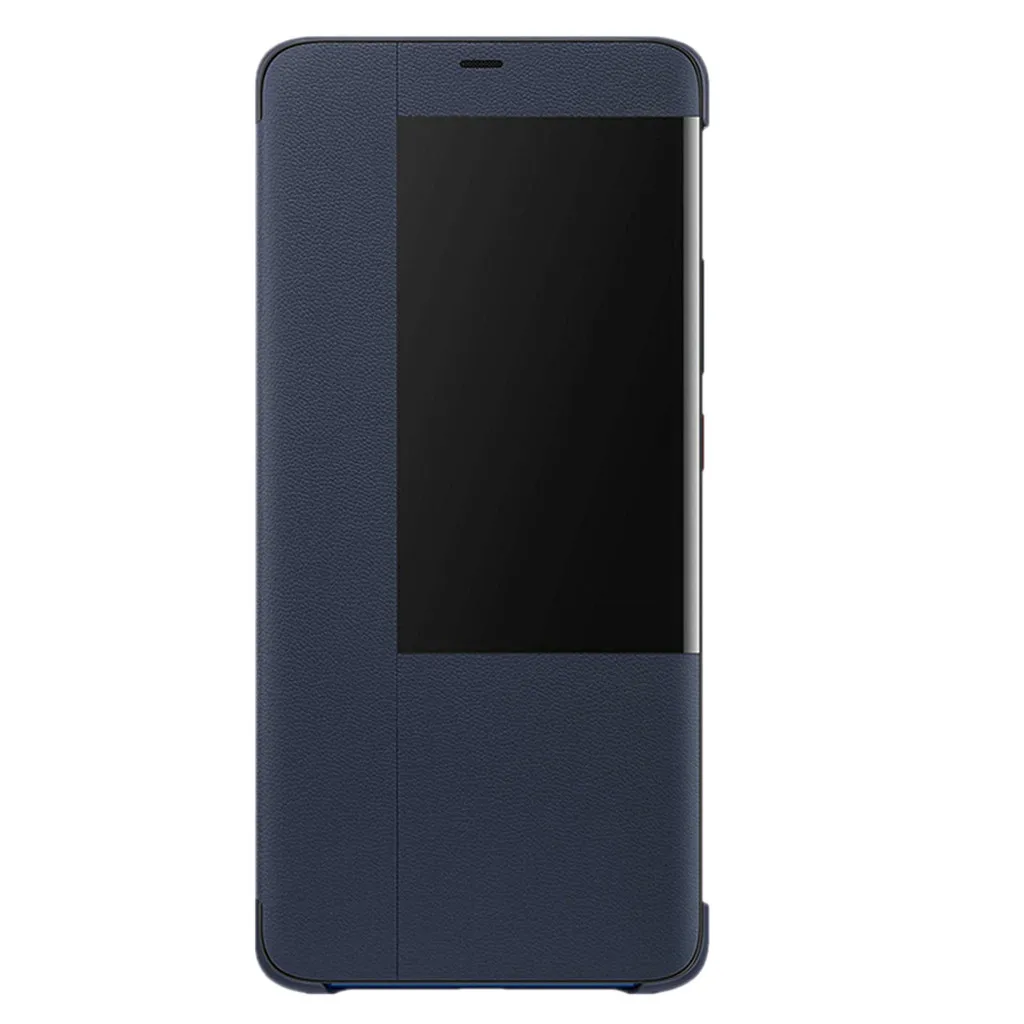 Luxury Sleep Wake Clear View Flip Cover Flip Leather Case Cover TPU+PC Kickstand Dirt-resistant For HUAWEI MATE 20 6.53 inch