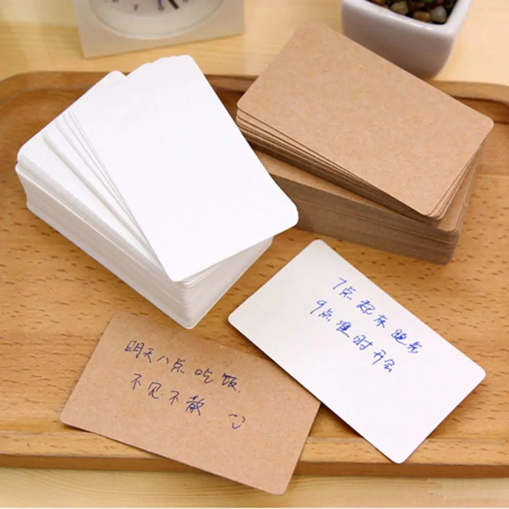 귀여운 블랙 화이트 크래프트 종이 메모 패드, 카드 플래너 인덱스 탭, 창의적인 문구, 학교 사무용품 선물, 100 매