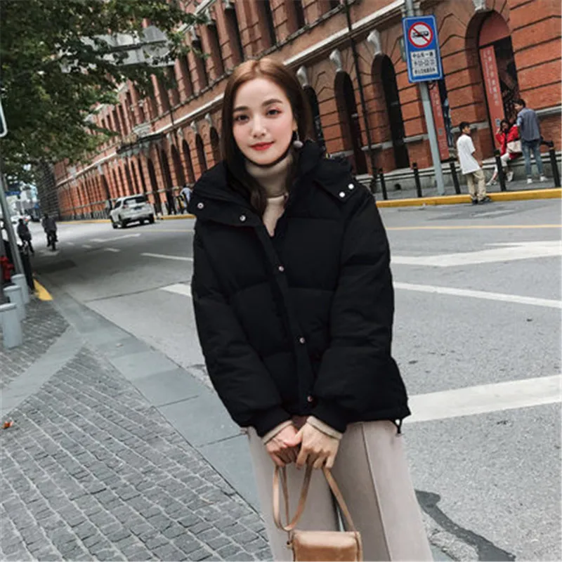 invierno nuevo abrigo de algodón ropa suelta pan Servicio Femenino grueso abajo abrigo mujer corto - Цвет: 2