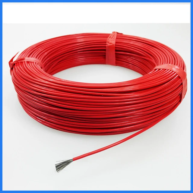 24K 17ohm/m Infrared Carbon Underfloor Heating Cable 10/12.5/15/20/30/50/100m Warm Floor Heating Wire
