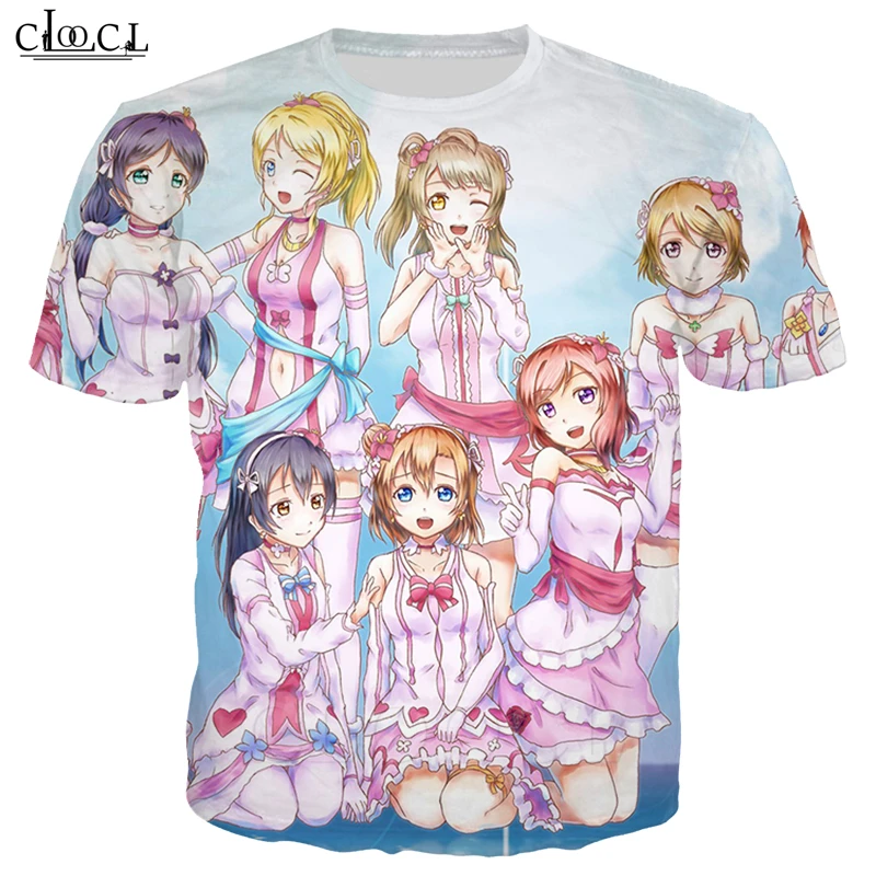 T Shirt 8 Модная классическая футболка для девочек в стиле аниме Love Live, для мужчин и женщин, 3D принт, хипстер, короткий рукав, спортивная одежда для бега, хип-хоп, уличная одежда, топы - Цвет: T Shirt 8