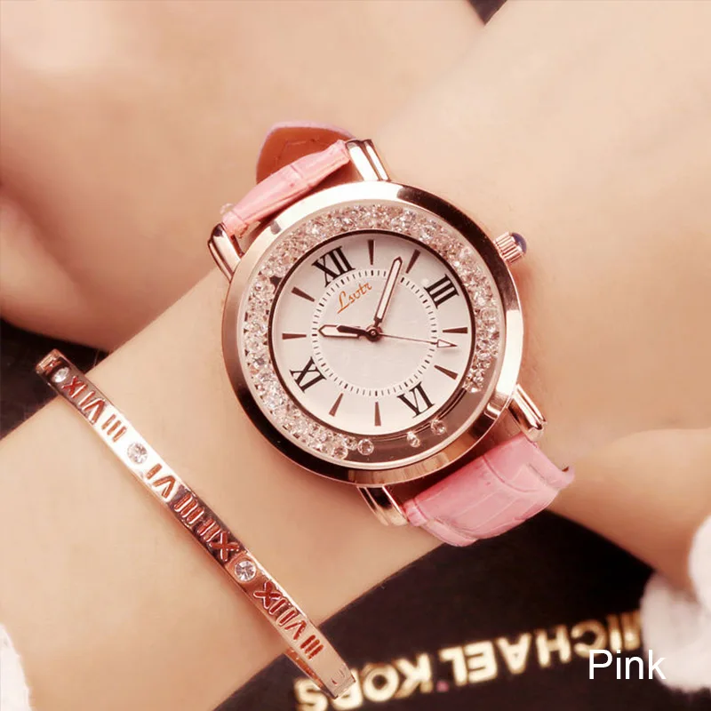 Лидер продаж, женские часы, модные повседневные часы-браслет, роскошный ремешок, кварцевые часы, наручные часы, reloj mujer relogio feminino - Цвет: 4