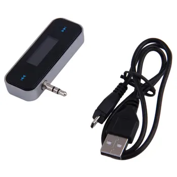 

Mini 3.5 mm Wireless Car Radio Music Audio FM Transmitter HandsFree Modulator Transmissor FM With Cable LCD Display Car Kit