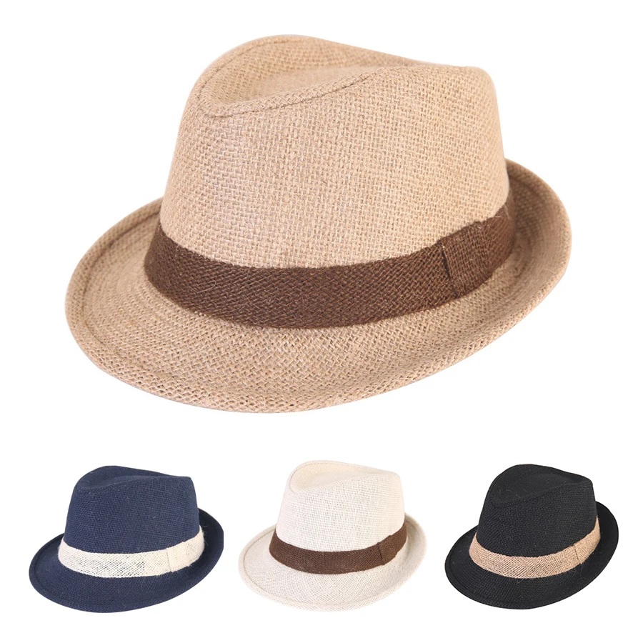 Promo Baby Straw Hat Spring Summer Elegant Jazz Cap Sunvisor Beach Hats Kids Outdoor Caps  Kyq9mm5j