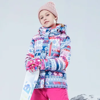 

-30 Russia Children boy girl skiing and snowboard jacket waterproof winter clothing snow children sports outdoor coat wear