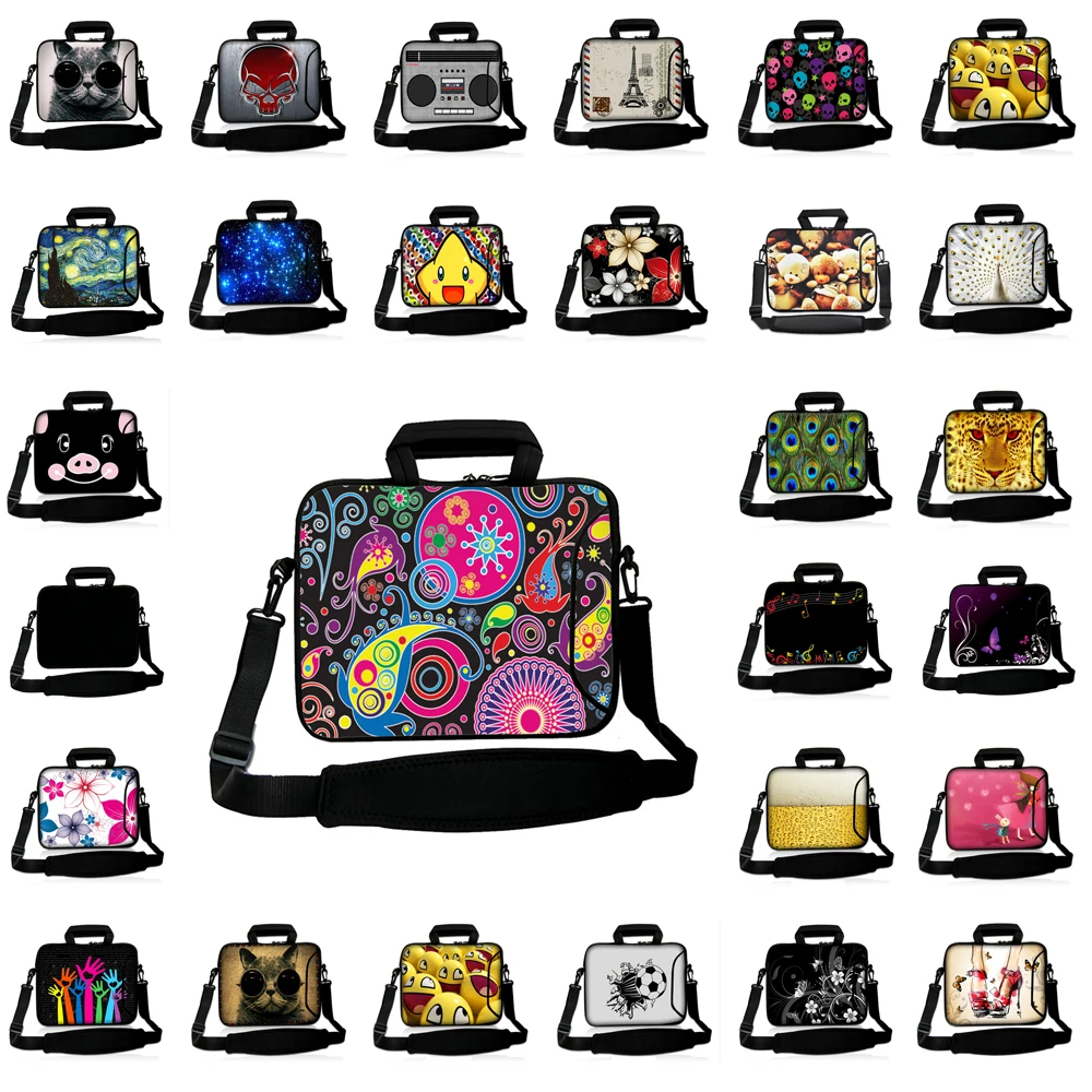 Laptop Bag Fashion Shoulder Strap Neoprene Waterproof 10 10.5 12 13 13.3 14 15 15.4 17 Inch Messenger Bag For MacBook Air13.3 HP
