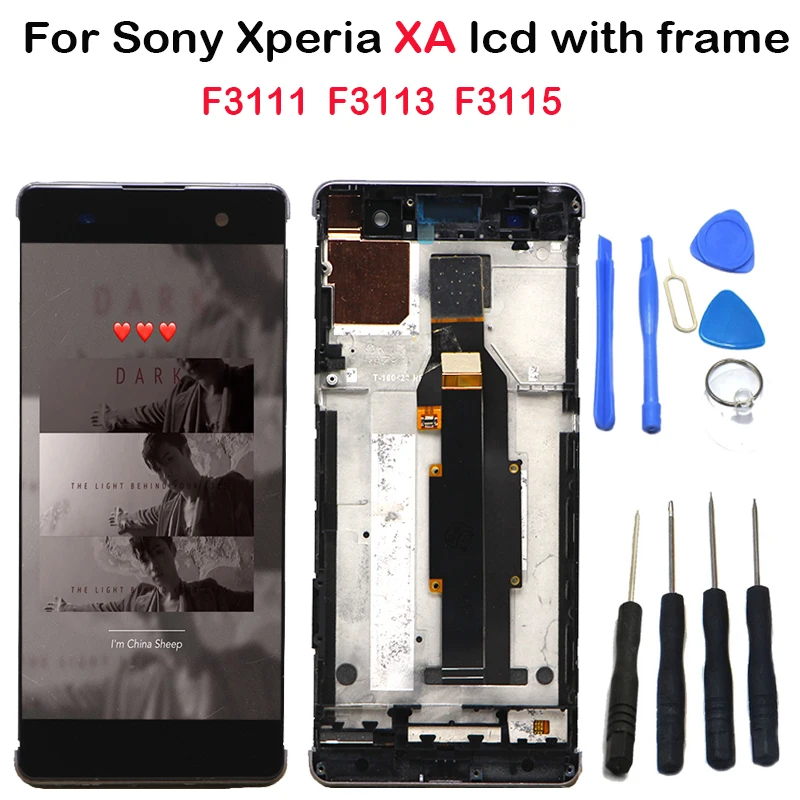 

For SONY Xperia XA LCD Display Touch Screen With Frame F3111 F3113 F3115 LCD For SONY Xperia XA LCD Replacement