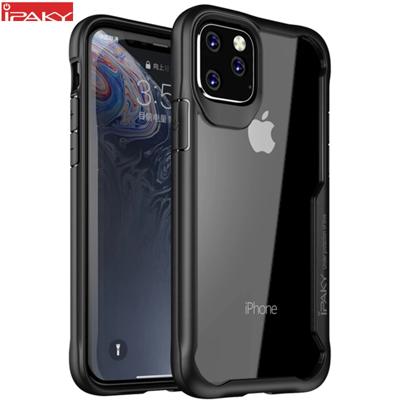 for iPhone 11 Case IPAKY Pro Silicone Acrylic Hybrid Shockproof Transparent Max | Мобильные телефоны и аксессуары