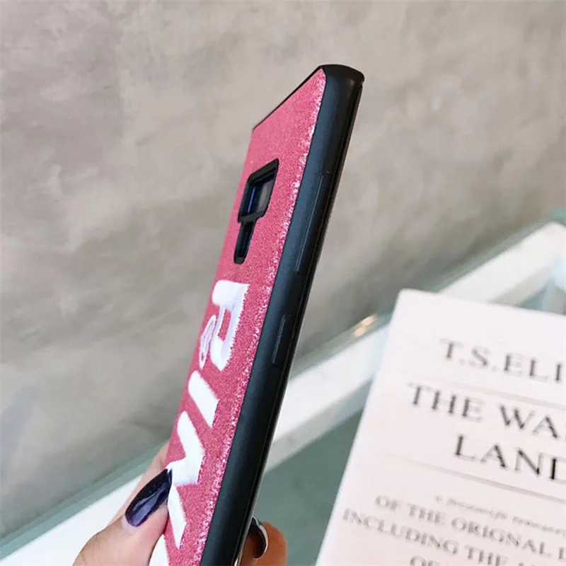Shining Glitter PINK Phone Case For Samsung Note 9 8  S10 lite S9 S8 Anti-fall Cover