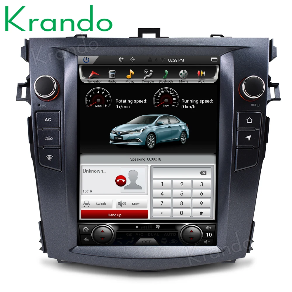 Best Krando Android 7.1 10.4" Tesla Vertical screen car multimedia player GPS for toyota Corolla 2008-2012 radio navigation system 2 Best Krando Android 7.1 10.4" Tesla Vertical screen car multimedia player GPS for toyota Corolla 2008-2012 radio navigation system 2