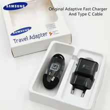 samsung Адаптивное быстрое зарядное устройство USB настенный адаптер EU US штекер type C кабель для Galaxy S8 S9 S10 Plus S10E A90 A80 A70 A50