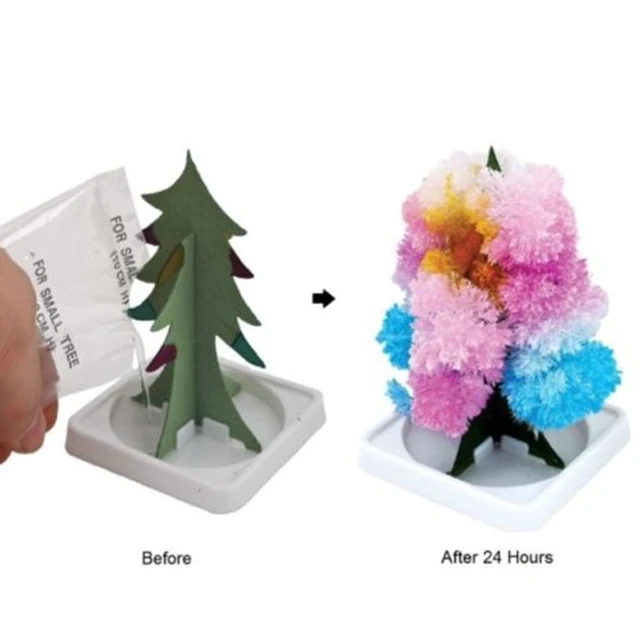 Ranvi Mini sapin de Noël, arbre magique en fleurs en papier