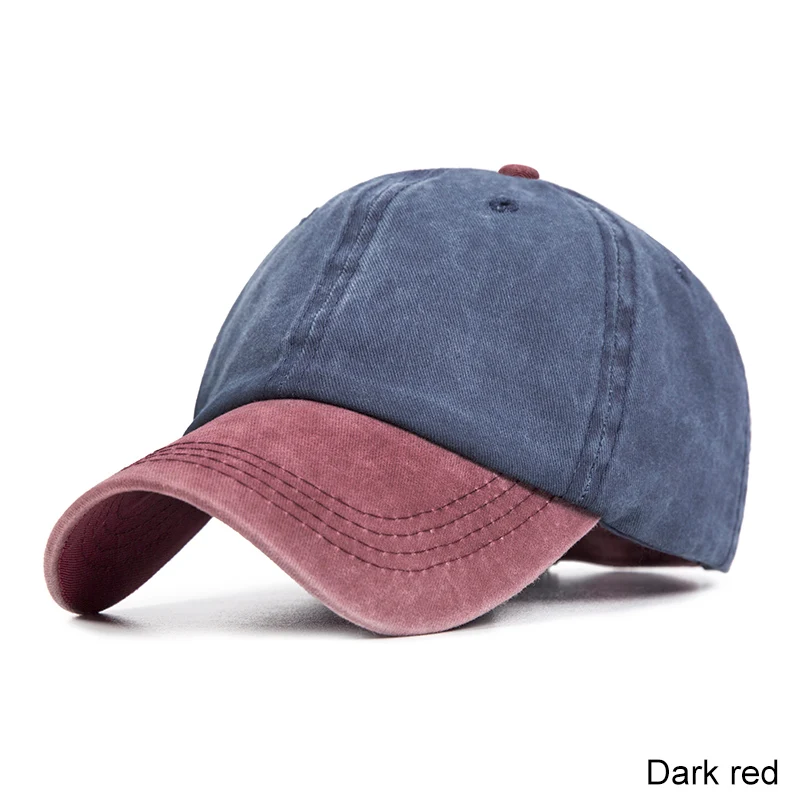 RUINPOP Лоскутная Ретро унисекс бейсболка для мужчин и женщин Snapback кепки s мытая шляпа bone Gorras высокое качество - Цвет: H