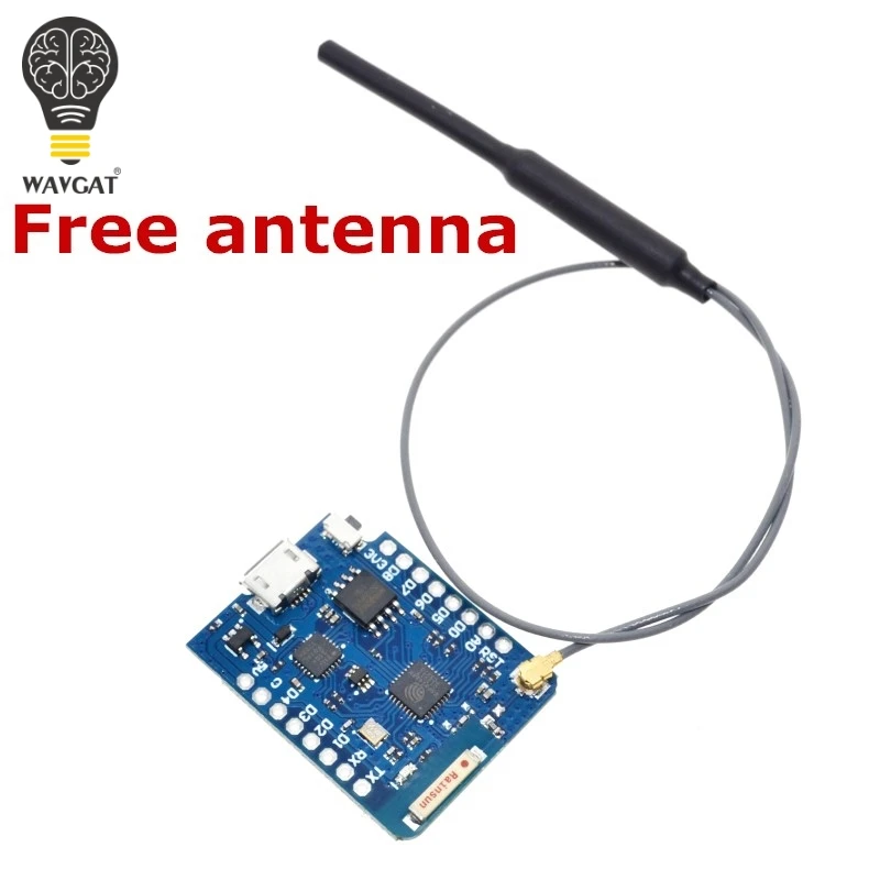 1PCS WeMos D1 mini Pro - 16M bytes external antenna connector ESP8266 WIFI + Free | Электронные компоненты и