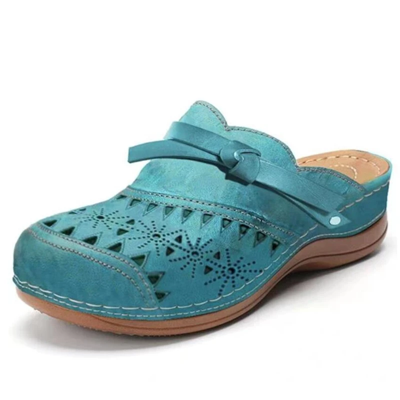 Summer Women's Slippers 2021 Vintage Roman Woman Shoes Casual Wedge Platform Sandals Hollow Comfort Beach Shoe Female Flip Flops 3