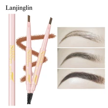 LANJINGLIN карандаш для бровей водостойкий стойкий косметика для профессионального макияжа хна для бровей с оттенком краски Карандаш четыре цвета