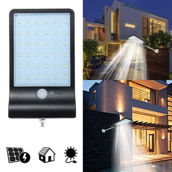 

IP65 Waterproof 36 LED Outdoor Solar Powered Light PIR Motion Sensor Security Lamp Mounting Pole fit for Home