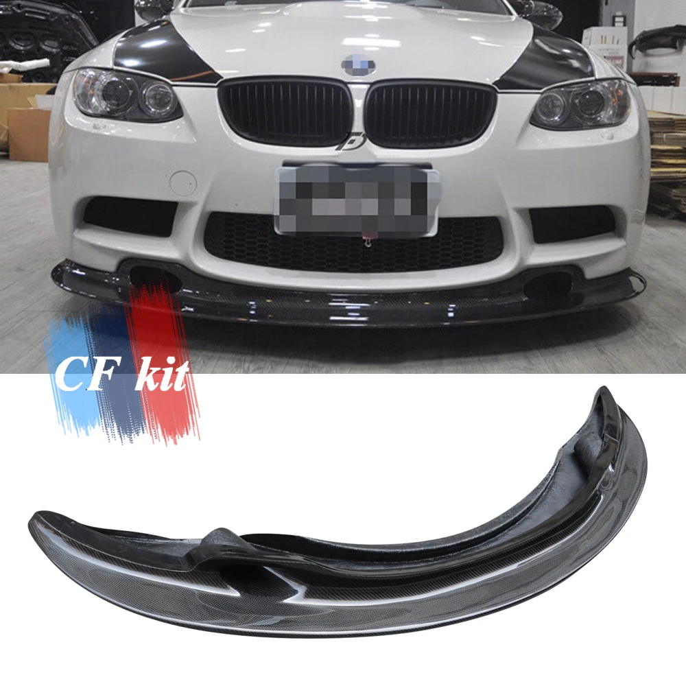 Carbon Fiber V Style Front Bumper Lip Splitter Spoiler for 2008-2013 BMW E9x M3