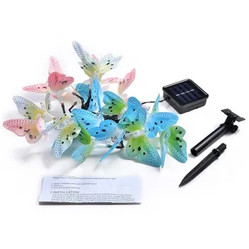 

Solar Powered 12LEDs Butterfly Fairy String Light Lamp Outdoor Garden Party Decoration @LS