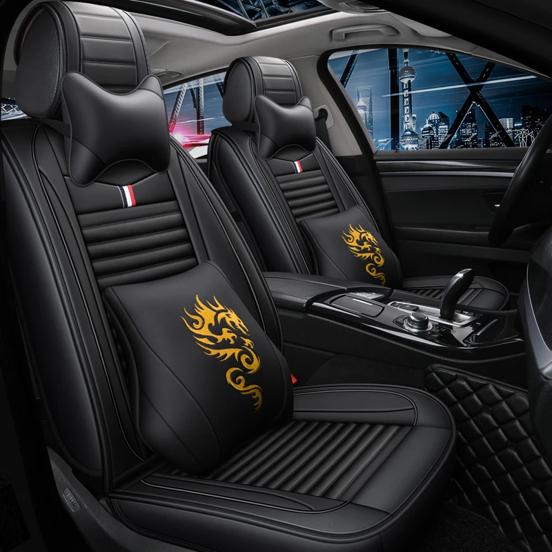 

Full Coverage Eco-leather auto seats covers PU Leather Car Seat Covers for lada44 grantavu lada44vu pickuptrucktotal datsun mid
