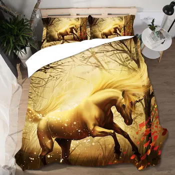 

Bed Linen Home High Quality Unicorn Printing Bed Linen Home Textile King Size Printing Bedding Sets Bedding Cover Pillowcases