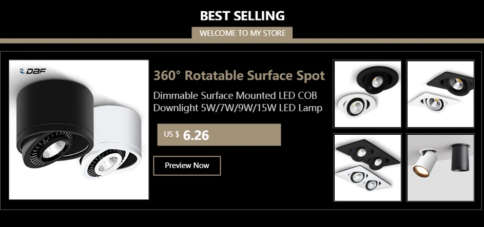 [DBF]Ultra-thin LED Surface Mount Ceiling Lamp 3W 5W 7W 9W Black/White/Gold Housing Ceiling Spot Lamp for Home Living room Decor