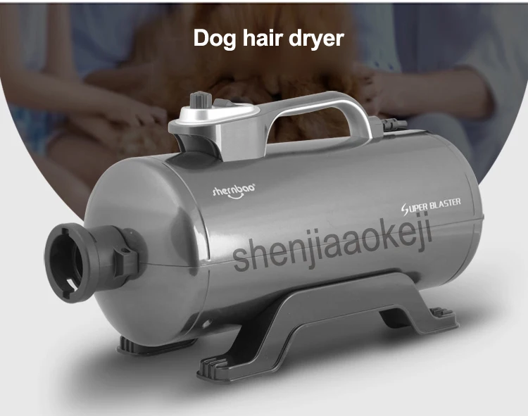 Фен для домашних питомцев, бесшумная машина для выдувания воды для домашних животных, специальный высокомощный немой фен для собак, большая длинная машина для выдувания пузырей 2200 Вт