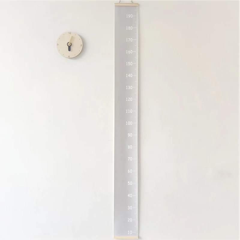 Canvas Growth Charts for Kids Room Wall Decor Removable Wall Hanging Height Measurement Chart Ruler for Nursery Home Decoration