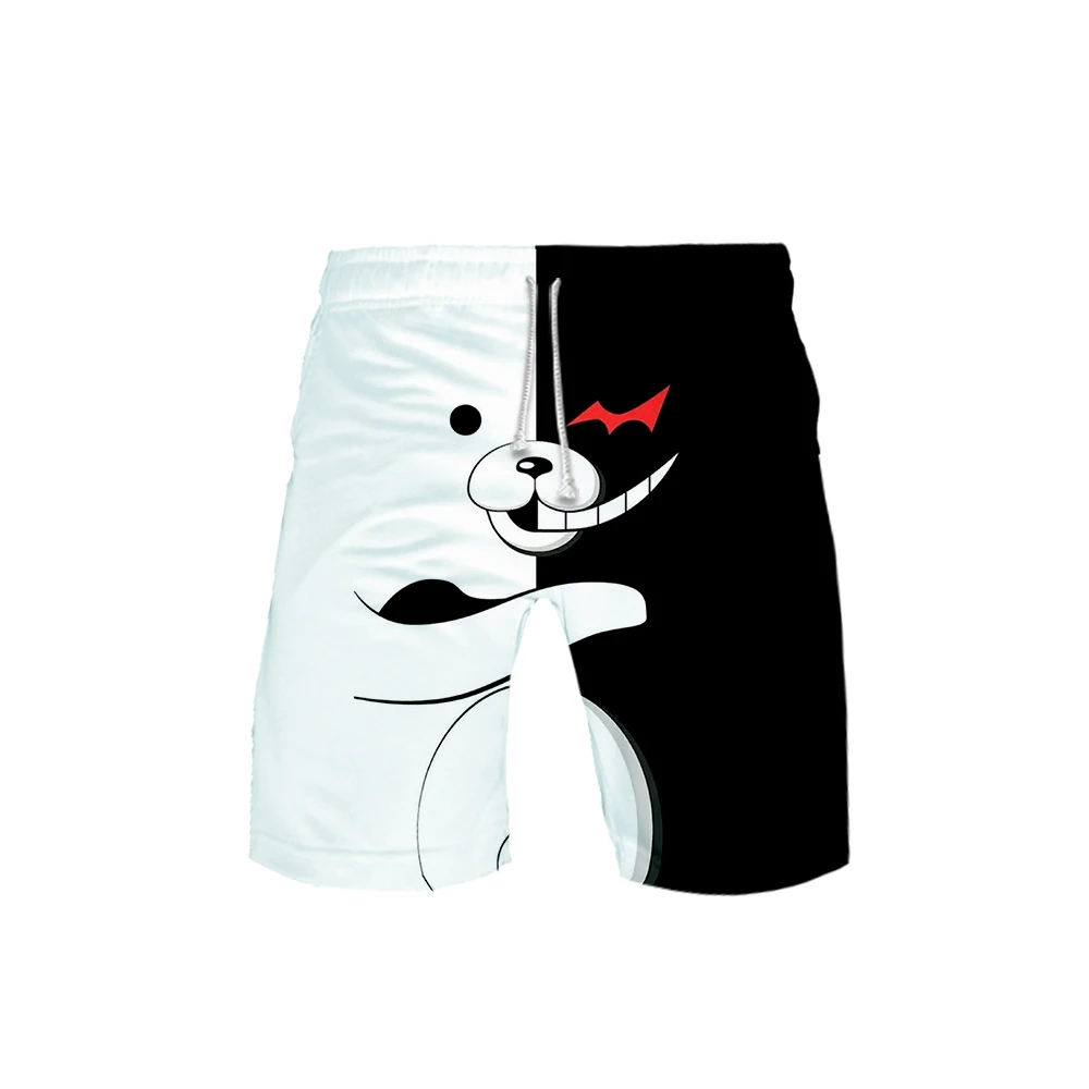 Monokuma игра для psp хип хоп шорты новые летние быстросохнущие пляжные шорты хип хоп короткая пляжная одежда