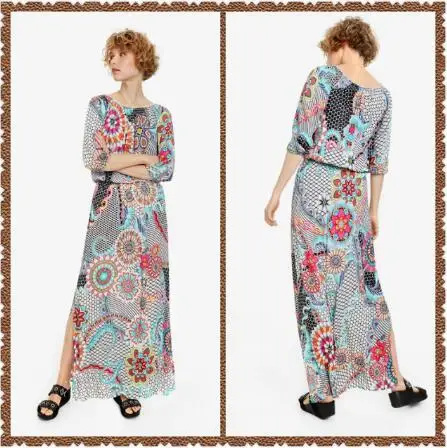 20 Испанское DEG асимметричное платье desigual - Цвет: 20