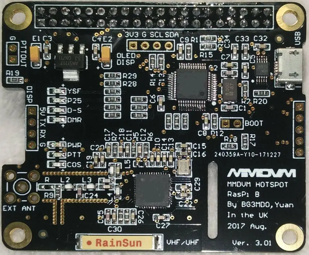 

UHF MMDVM HotSPOT V3.0 For DMR/P25/D-STAR/C4FM Raspberry Pi B / PI Zero