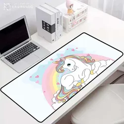 Superfície para o mouse esteiras bonito dos desenhos animados unicórnio grande computador mouse pad acessórios de jogos gamer tapete telefone tapete anime teclado