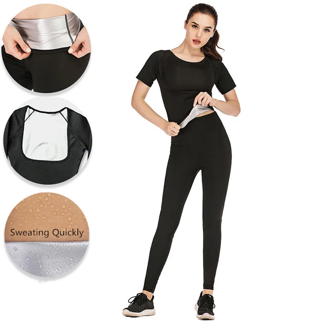 Short Sleeve Set Новые женские костюмы для фитнеса, йоги, бега, потоотделения, утягивающие, гибкие эластичные свитера, куртки и брюки, комплект - Цвет: Short Sleeve Set