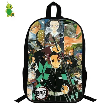 

Demon Slayer: Kimetsu No Yaiba Backpack School Bags for Teenage Boy Girl 14.5 Inch Backpack Laptop Backpack Travel Shoulder Bag