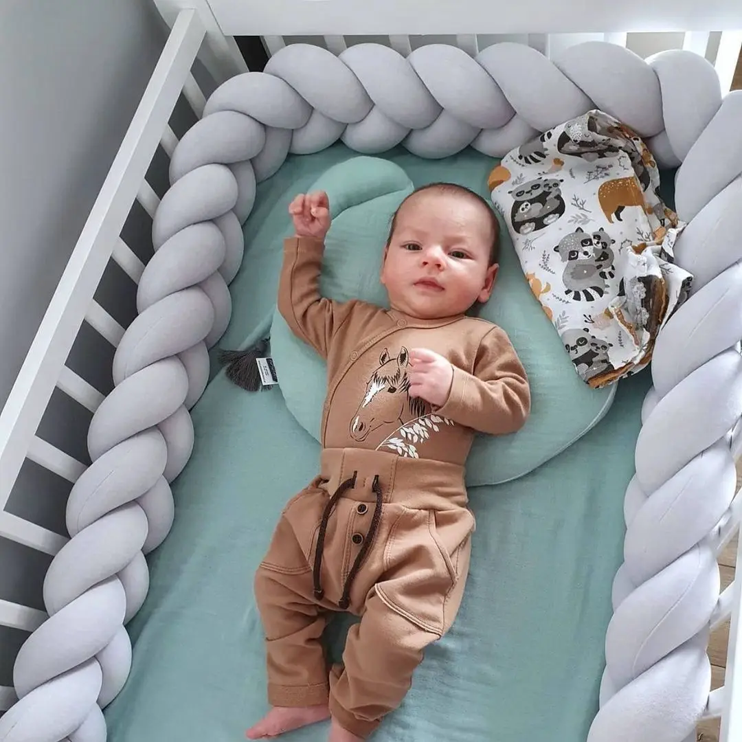 Baby Bumper Bed Braid Knot Pillow Cushion Bumper Tresse De Lit Bebe Crib Protector Cot Bumper Room Decor Crib Bedding Set Bedding Sets Aliexpress