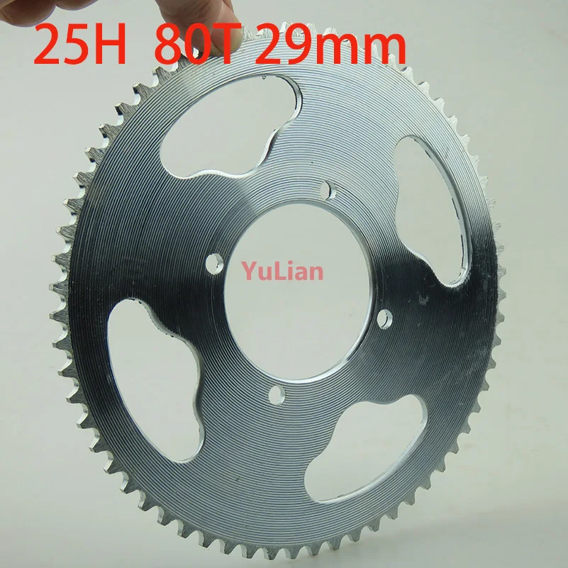29mm 25H 80T Tooth Rear chain gear fit 47cc 49cc 2 Stroke ATV Quad Motorcycle Mini Bike