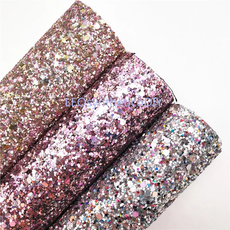 

Mini Roll 30x134CM Glitter Fabirc, Chunky Glitter Leather, Glitter Leather Roll For Making Bows LEOsyntheticoDIY SK083