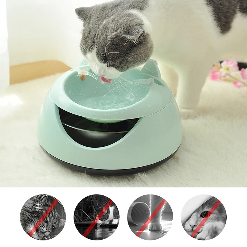 USB Electric Cat Drinking Fountain Automatic Luminous Pets Water