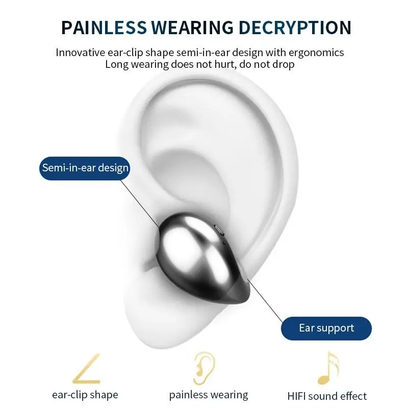 S19 костная проводимость Bluetooth наушники безболезненные носить наушники Висячие полу в ухо наушник 2200 мАч Внешний аккумулятор спортивные гарнитуры