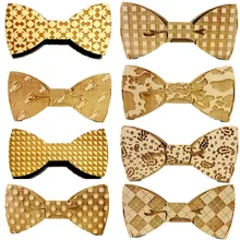 Ручной работы деревянный галстук-бабочка мужской унисекс костюм рубашки бизнес событие банкет вечерние свадебные классические трендовые подарки взрослый деревянный галстук-бабочка