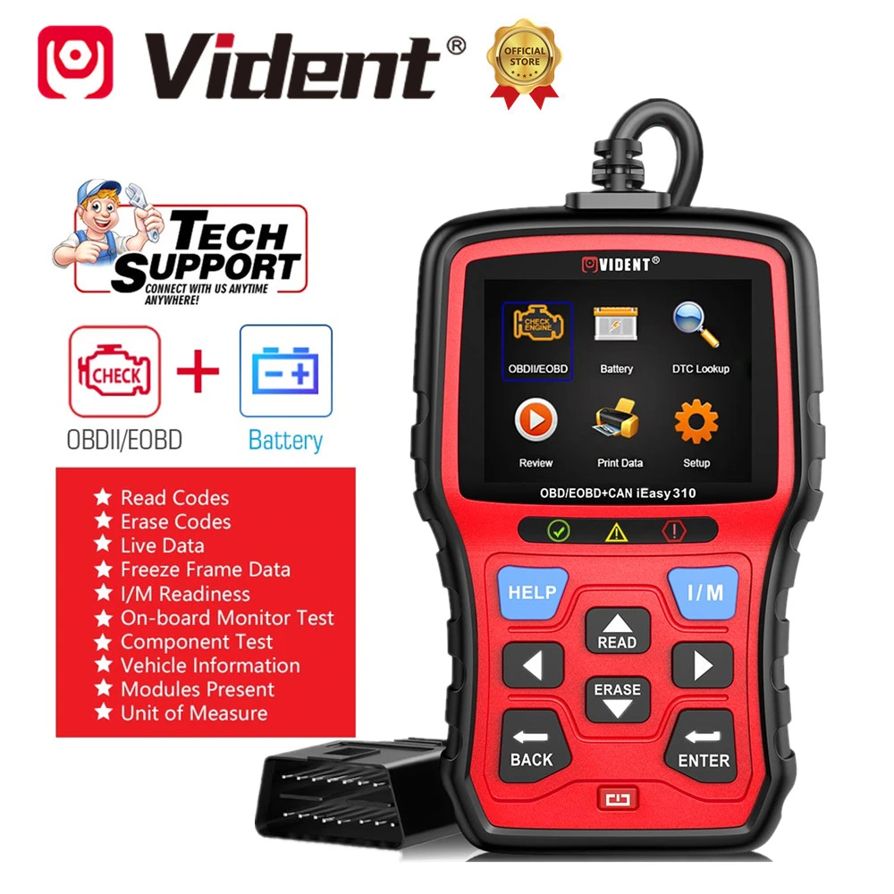 automotive battery charger Vident iEasy310 OBD2 EOBD Car Scanner Enhanced OBD2 Car Diagnostic Tool Check Engine Automotive Code Reader buy car inspection equipment