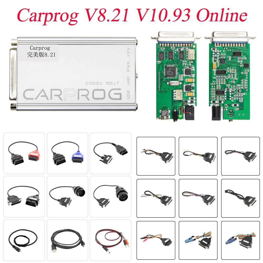 Carprog V8.21 V10.93 онлайн программатор автомобильный прог 8 21 полный ремонт ECU Чип Tunning