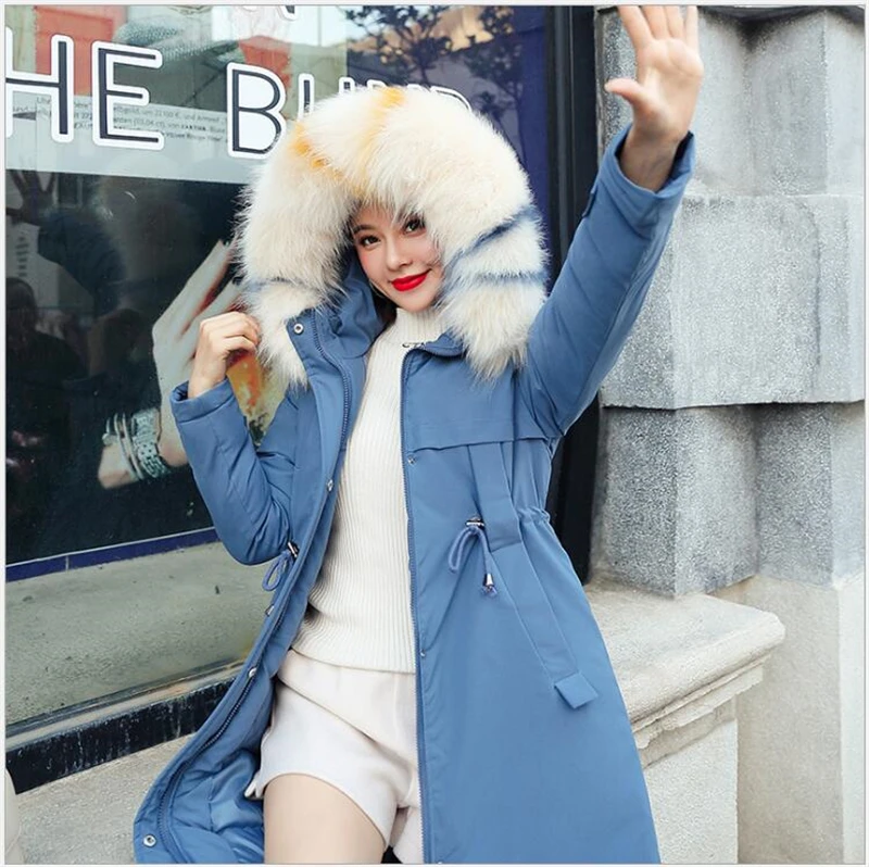 Длинная теплая Толстая Женская куртка зимняя теплая женская зимняя куртка Стеганое пальто верхняя одежда chaqueta mujer Женская парка пальто R366