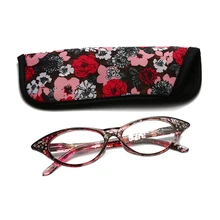 Очки для чтения кошачий глаз женские Алмазные Цветочные очки пресбиопические с диоптрием 1,0 1,5 2,0 2,5 3,0 3,5 4,0 для мужчин и женщин Nerd