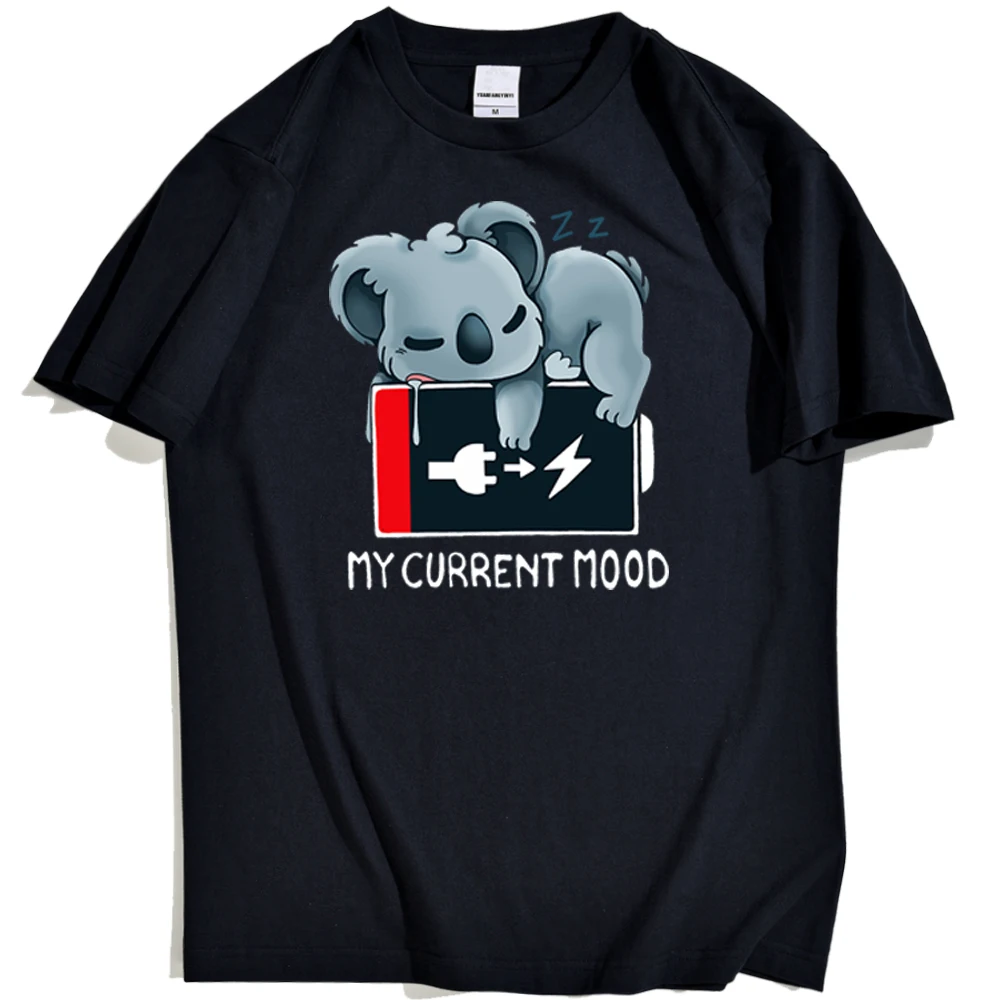 

Tshirt Sleep Sloth Personality Letters Printing New Male T-shirts High Quality Hip Hop Man Tops Cotton Fashion Men T Shirts